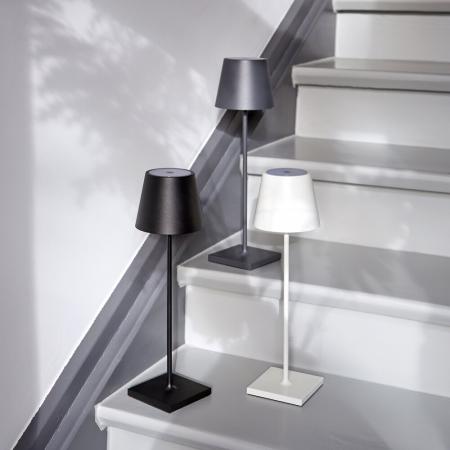 Sigor Akku-Tischleuchte Nuindie 2.0 380mm graphitgrau 2,2W FlexMood 2200K/2700K IP54 168/197lm Ra85