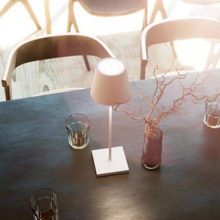 Sigor Akku-Tischleuchte Nuindie USB-C 380mm schneeweiß 2,2W FlexMood 2200K/2700K IP54 168/197lm Ra85