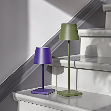 Sigor Akku-Tischleuchte Nuindie USB-C 380mm tannengrün 2,2W FlexMood 2200K/2700K IP54 168/197lm Ra85