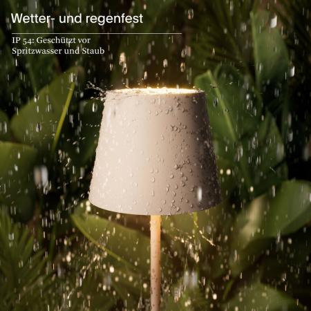 Sigor Akku-Stehleuchte Nuindie 1200mm dünenbeige rund 2,2W FlexMood 2200K/2700K IP54 168/197lm Ra85