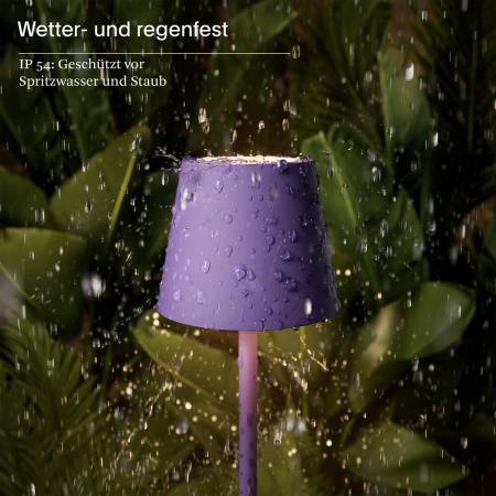 Sigor Akku-Tischleuchte Nuindie pocket 210mm veilchenlila  1,4W Flex-Mood 2200K/2700K IP54 Ra85 USB-C dim