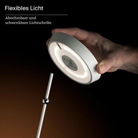Sigor Akku-Tischleuchte Mahina USB-C 355mm weiß 2,2W FlexMood 2200K/2700K IP20 168/181lm Ra85 dimmbar