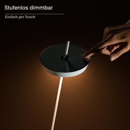 Sigor Akku-Stehleuchte Mahina USB-C 1300mm weiß 2,2W Flex-Mood 2200K/2700K IP20 168/181lm Ra85 dimmbar