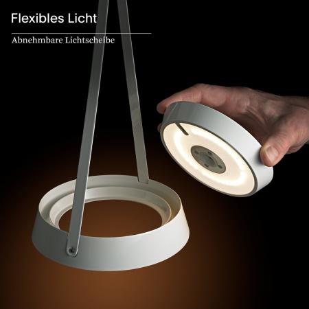 Sigor Akku-Pendelleuchte Mahina USB-C schwarz 2,2W Flex-Mood 2200K/2700K IP20 168/181lm Ra85 dimmbar