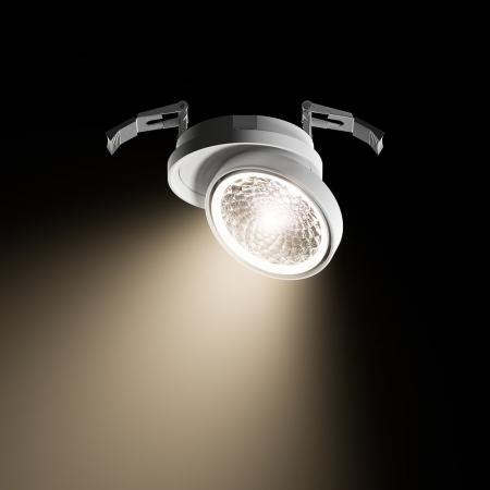 Sigor Nivo Einbauleuchte schwenkbar 111mm 50° weiß 14W 3000-1800K DTW IP30 950lm Ra90