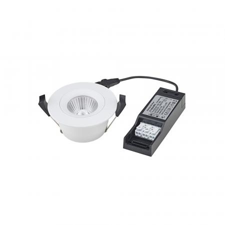 Sigor Einbauleuchte Argent IP54 BM68/83mm schwarz IP54 8W 3000K 36° 580lm Ra90 dim 360° schwenkbar Dim-To-Warm