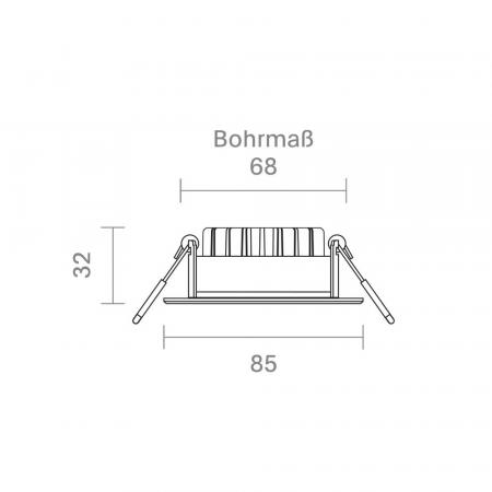 Sigor Einbauleuchte 68 Diled 6W 360lm 2700-2100K Champagner 36° Dim-To-Warm Technologie