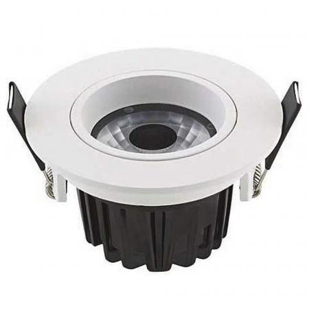 Sigor Einbauleuchte ARGENT 80mm weiß 9W 2700K IP44 36° 600lm Ra93 dim schwenkbar