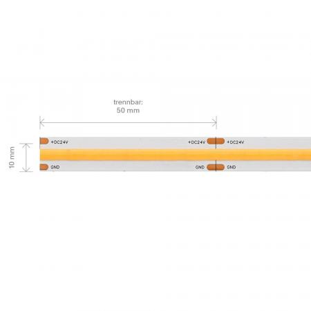 Sigor 7W/m COB Long Distance LED-Streifen 3000K 13m 360 LED/m IP20 24V 525lm RA90
