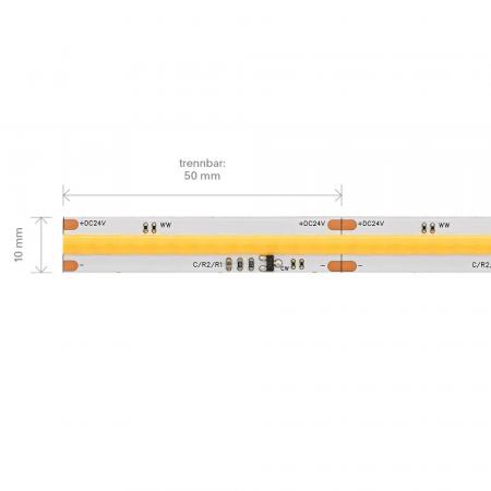 Sigor 12W/m COB DTW LED-Streifen 2700K-2200K 5m 560 LED/m IP20 24V 960lm/m RA90