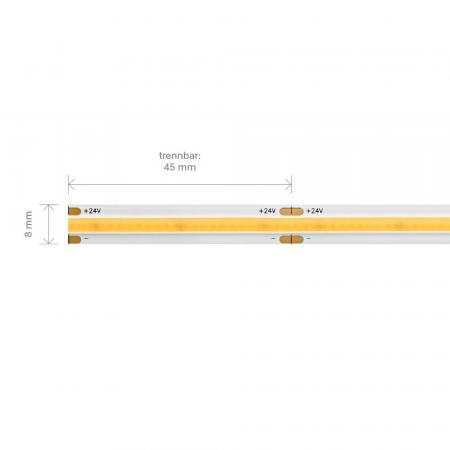 Sigor 10W/m COB LED-Streifen Spot 3000K 5m 512 LED/m IP20 24V 1000lm/m RA90