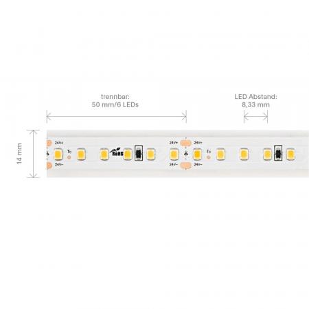 Sigor 9,6W/m Long Distance LED-Streifen 2700K 20m 120LED/m IP67 24V 710lm/m RA90