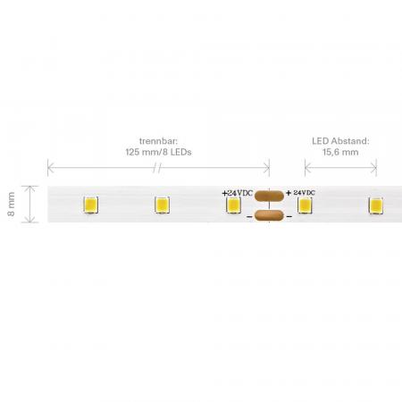 Sigor 3,6W/m PRO LED-Streifen 3000K 5m 64 LED/m IP20 24V 543lm RA90