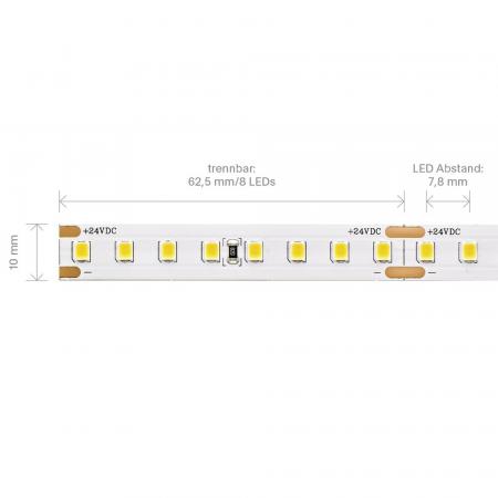 Sigor 9,6W/m PRO LED-Streifen 3000K 5m 128 LED/m IP20 24V 1440lm RA90
