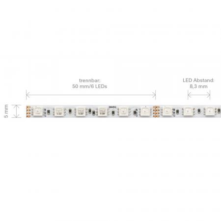 Sigor 12W/m LED-Streifen RGB SLIM 5m 120LED/m IP20 24V 510lm