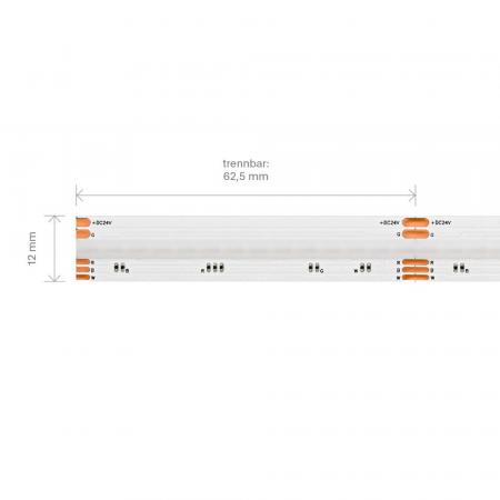 Sigor  16W/m COB LED-Streifen RGB/W 5m RGB+2700K 896 LED/m IP00 24V 640m/m RA90