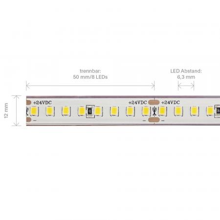 Sigor 14,4W/m PRO LED-Streifen 2700K 5m 160 LED/m IP68 24V 1872lm RA90