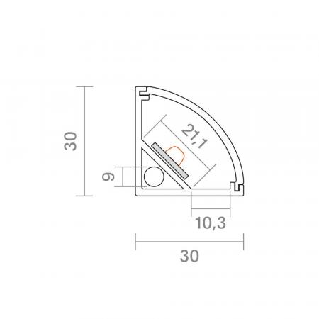 Sigor 1m Eckenprofil 20 -  9821501