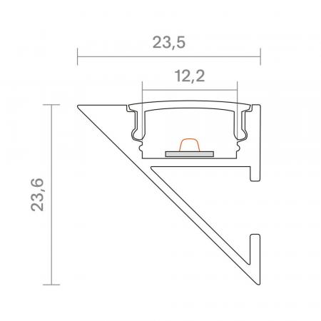 Sigor 1m Wandprofil Up or Down 12