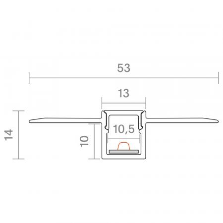 Sigor 1m Profil randlos Unterputz 10 -  9826501