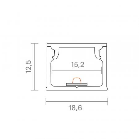Sigor 1m Aufbauprofil 15  9829001