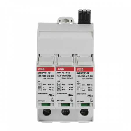 ABB OVR PV T1-T2 12.5-1000 P TS QS SPD Typ 1+2 geprüft, 12.5 kA für Leerlaufspannungen bis 1.000 V DC