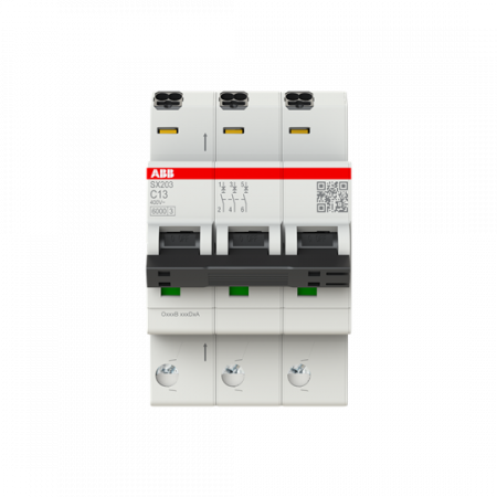 ABB SX203-C13 Sicherungsautomat Flexline C-Char., 6kA, 13A, 3P FlexLine Push-in Technologie