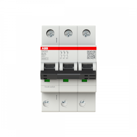 ABB SX203-B25 Sicherungsautomat Flexline B-Char., 6kA, 25A, 3P FlexLine Push-in Technologie