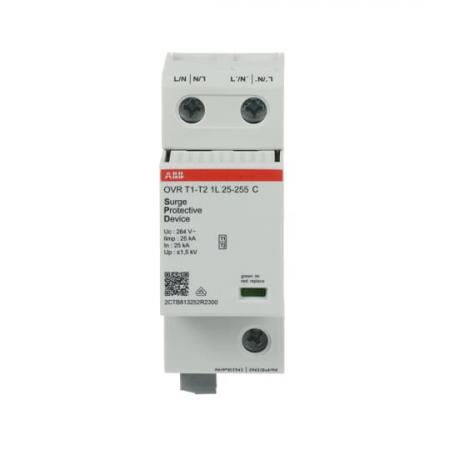 ABB OVR T1-T2 1L 25-255 P TS Kombi-Ableiter 1P für TNS Netze mit FM 25kA/Pol für 230/400 V Netze