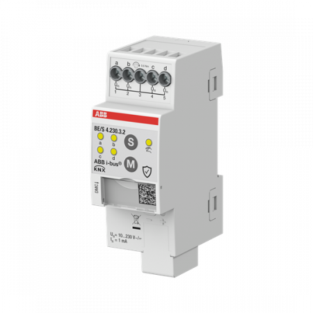 ABB BE/S4.230.3.2 Binäreingang, 4fach, 10-230 V,manuelle Bedienung, REG