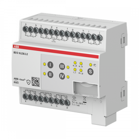 ABB BE/S16.230.3.2 Binäreingang, 16fach, 10-230 V,manuelle Bedienung, REG