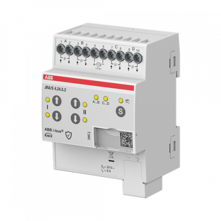 ABB JRA/S4.24.5.2 Jalousieaktor 4-fach 24V, manuelle Bedienung und auto. Fahrzeitermittlung