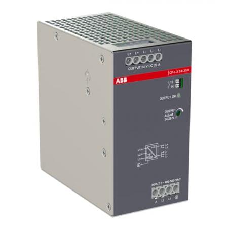 ABB CP-S.3 24/20.0 Netzteil, In:3x400-500VAC Out:DC 24V/20A