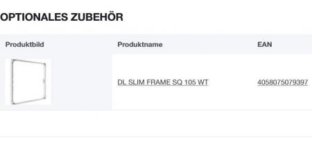 LEDVANCE Downlight LED Slim SQ105 Eckig 6W 3000K in weiß warmweißes Licht