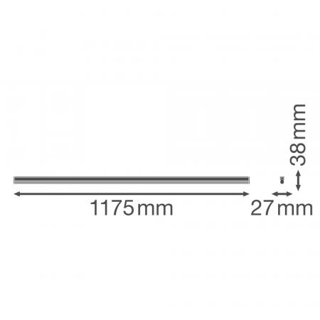 120cm LEDVANCE LINEAR COMPACT BATTEN LED Lichtand 3000 K warmweißes Licht