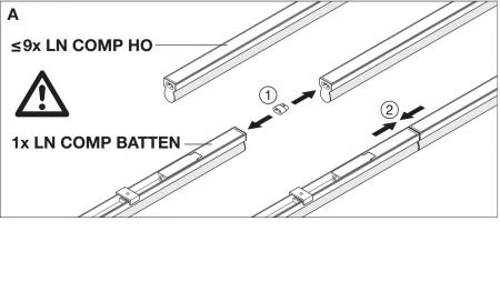 150cm LEDVANCE LINEAR COMPACT BATTEN 1500 LED Lichtleiste Lichtband 25 W 3000K warmweiße Beleuchtung