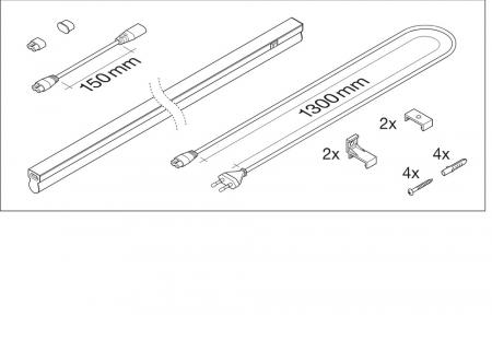 LED Lichtleiste LEDVANCE Linear Compact Switch 300 mit Schalter 4W 3000K 140° IP20