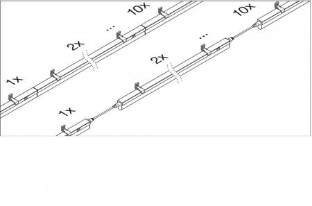 60cm LED Lichtleiste LEDVANCE Linear Compact Switch mit Schalter 8W 3000K warmweißes Licht - Unterbauleuchte