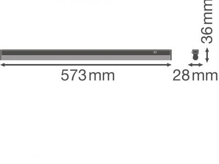 60cm LED Lichtleiste LEDVANCE Linear Compact Switch 600 8W 4000K neutralweißes Licht 140° IP20