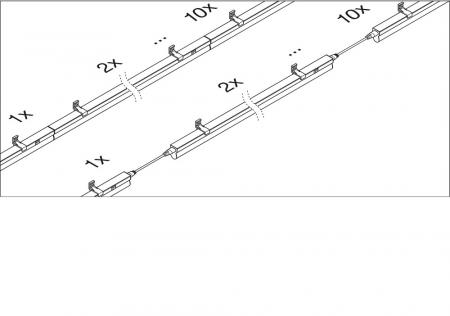 120cm LED Lichtleiste LEDVANCE Linear Compact Switch 1200 14W 4000K neutralweißes Licht mit Schalter