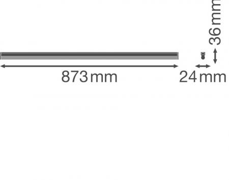 90cm LED Lichtleiste LEDVANCE LN COMP High Output 900 Unterbauleuchte 15W 3000K warmweißes Licht