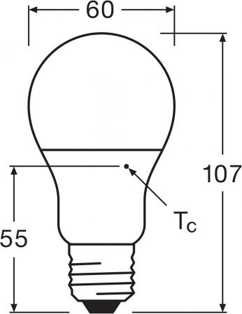 2er Pack BELLALUX E27 LED Glühlampe mattiert 8,5W wie 60W warmweißes Licht