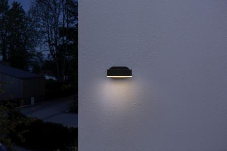 Moderne schwenkbare OSRAM LED Wandleuchte Endura Style Mini Spot I dunkelgrau IP44