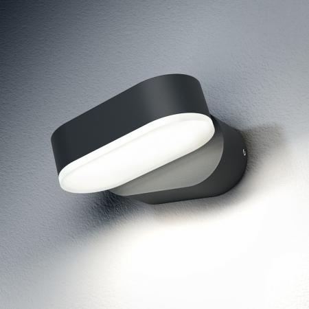 Moderne schwenkbare OSRAM LED Wandleuchte Endura Style Mini Spot I dunkelgrau IP44