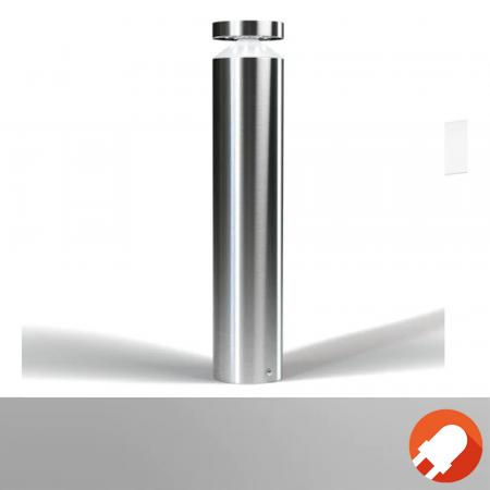 50cm hohe Osram LED Wegeleuchte Endura Style Cylinder aus Edelstahl mit Rundumlicht IP44 - modernes Edelstahl-Design, IP44 für Wege und Parkplätze