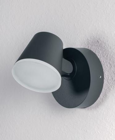 OSRAM Außenwandstrahler drehbarer Kopf dunkelgrau warmweißes LED-Licht IP44