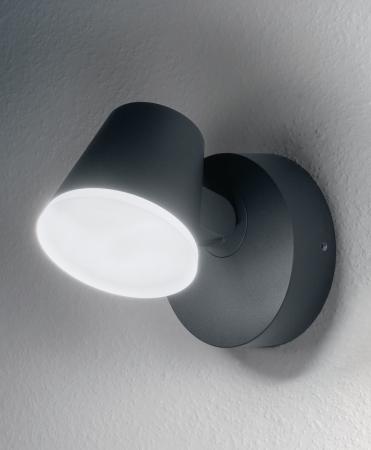 OSRAM Außenwandstrahler drehbarer Kopf dunkelgrau warmweißes LED-Licht IP44