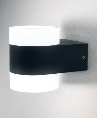 Osram Anthrazitfarbene LED Wandleuchte Puck UpDown mit warmweißem Licht IP44 von Ledvance