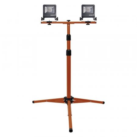 OSRAM LED WORKLIGHT 2x20W 840 4000K IP65 Floodlight mit Stativ grau/orange
