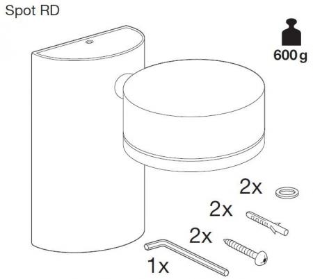 OSRAM ENDURA LED Wandsttrahler STYLE für den Außenbereich in Dunkelgrau